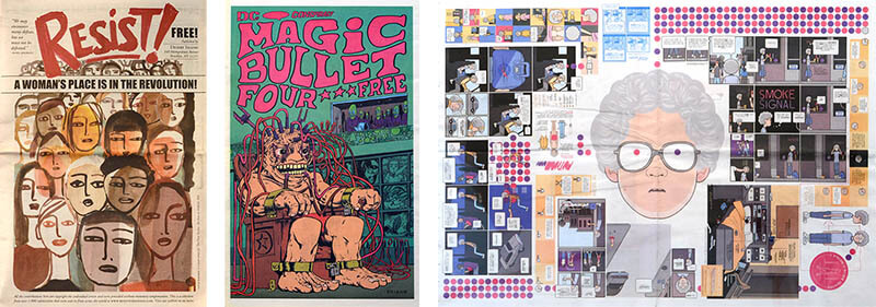 Covers of Resist!, Magic Bullet #4, and Smoke Signal